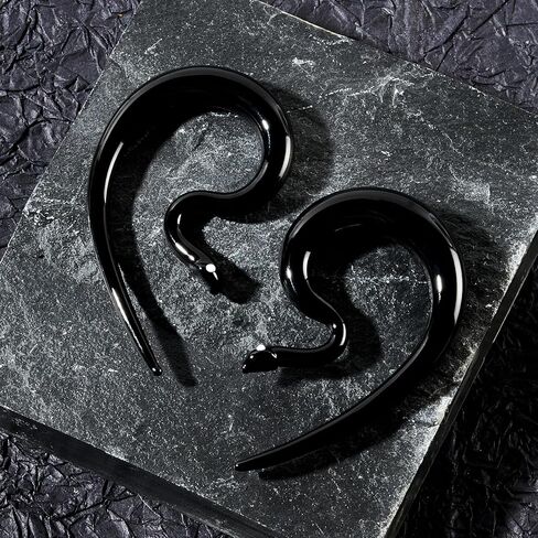 JOYTOYOU Ear Glass Spiral Tapers Plugs Tunnels Expander Hanger Gauges Earrings Stretching Body Piercings Jewelry Gauges 4G-1/2'' 5MM-12MM in Kuwait