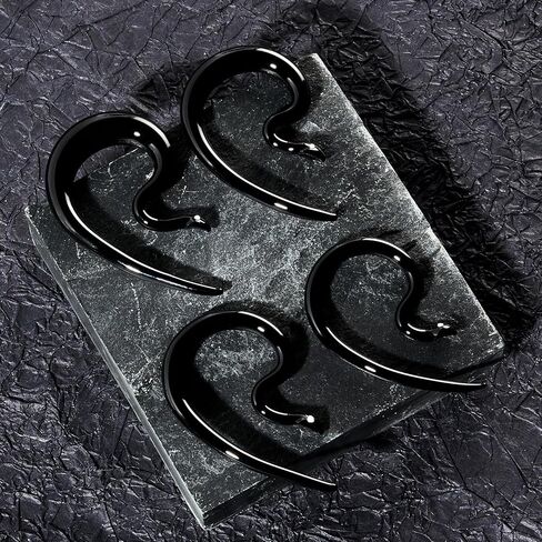 JOYTOYOU Ear Glass Spiral Tapers Plugs Tunnels Expander Hanger Gauges Earrings Stretching Body Piercings Jewelry Gauges 4G-1/2'' 5MM-12MM in Kuwait