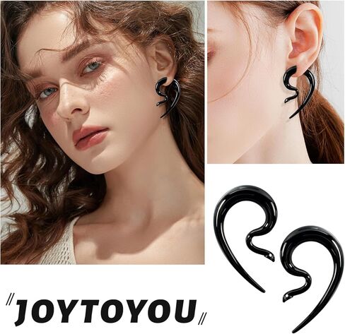 JOYTOYOU Ear Glass Spiral Tapers Plugs Tunnels Expander Hanger Gauges Earrings Stretching Body Piercings Jewelry Gauges 4G-1/2'' 5MM-12MM in Kuwait