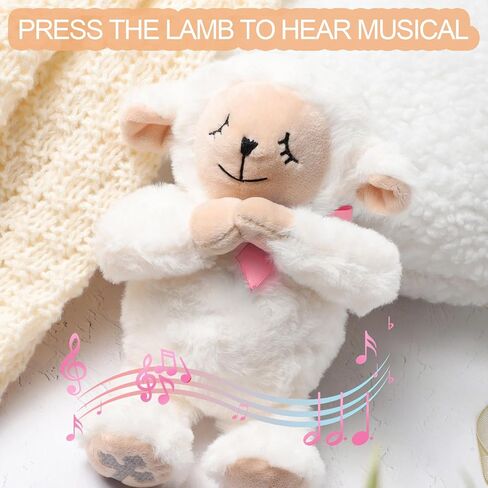Baptism Gifts for Baby Girls, 7'' Praying Musical Plush Bunny and Pray Book, Ideal Christening, Dedication & Easter Gifts Set for Girls, Babies & Toddlers (Praying Bunny-Pink) in Saudi Arabia