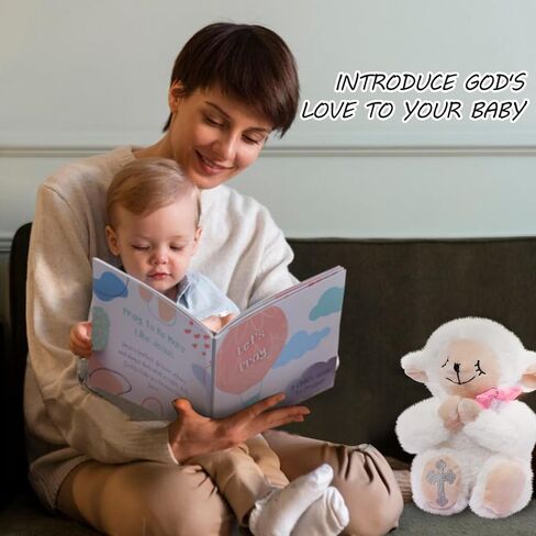 Baptism Gifts for Baby Girls, 7'' Praying Musical Plush Bunny and Pray Book, Ideal Christening, Dedication & Easter Gifts Set for Girls, Babies & Toddlers (Praying Bunny-Pink) in Saudi Arabia