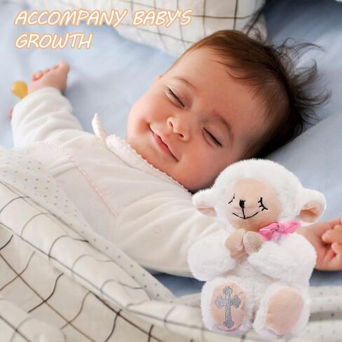 Baptism Gifts for Baby Girls, 7'' Praying Musical Plush Bunny and Pray Book, Ideal Christening, Dedication & Easter Gifts Set for Girls, Babies & Toddlers (Praying Bunny-Pink) in Saudi Arabia