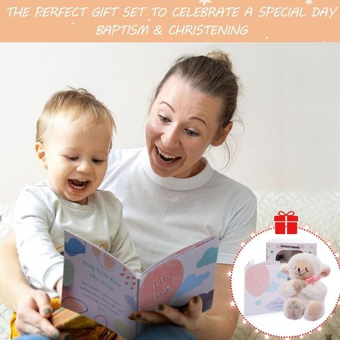 Baptism Gifts for Baby Girls, 7'' Praying Musical Plush Bunny and Pray Book, Ideal Christening, Dedication & Easter Gifts Set for Girls, Babies & Toddlers (Praying Bunny-Pink) in Saudi Arabia