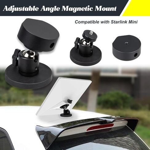 زاوية قابلة للتعديل للتركيب المغناطيسي ومحول التركيب متوافق مع ملحقات Starlink Mini، مشبك زاوية قابل للتعديل، حامل محول من سبائك الألومنيوم، حامل سقف لمركبة RV/اليخت/التخييم/الدرابزين/رف السقف in Kuwait