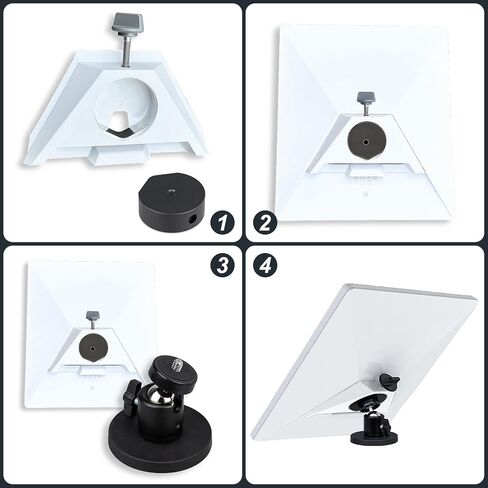 زاوية قابلة للتعديل للتركيب المغناطيسي ومحول التركيب متوافق مع ملحقات Starlink Mini، مشبك زاوية قابل للتعديل، حامل محول من سبائك الألومنيوم، حامل سقف لمركبة RV/اليخت/التخييم/الدرابزين/رف السقف in Kuwait