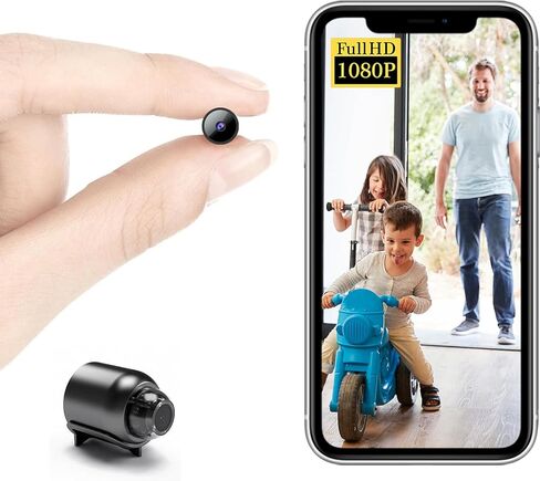 أصغر كاميرا WiFi لاسلكية، كاميرا مخفية HD1080P، كاميرا فيديو محمولة، كاميرا مراقبة الطفل، كاميرا مربية، كاميرا للحيوانات الأليفة مع رؤية ليلية، كشف الحركة، تخزين سحابي للأمان مع iOS AndroidAPP in Saudi Arabia