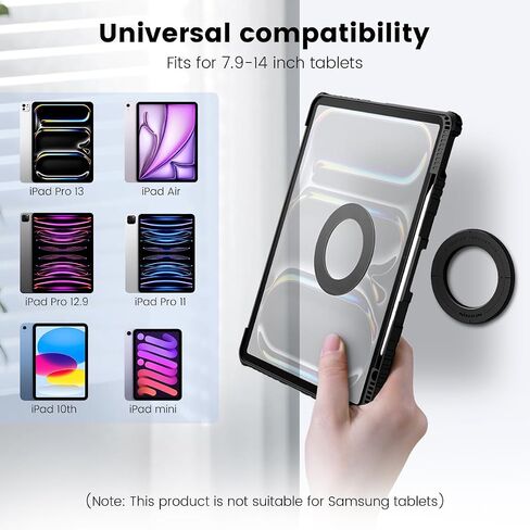 Nillkin Tablet Holder for Car Headrest,Magnetic Tablet Mount for iPad Pro, Air, Mini,7.9-14" Tablets，Ultra-Thin ipad Magnetic Stand for Kids Adults for Car,Kitchen,Bathroom,Gym,Office,Fridge (White) in Saudi Arabia