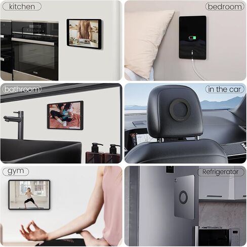 Nillkin Tablet Holder for Car Headrest,Magnetic Tablet Mount for iPad Pro, Air, Mini,7.9-14" Tablets，Ultra-Thin ipad Magnetic Stand for Kids Adults for Car,Kitchen,Bathroom,Gym,Office,Fridge (White) in Saudi Arabia
