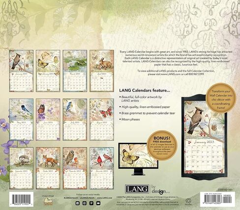 LANG Field Guide 2025 Wall Calendar (25991001981) in Saudi Arabia