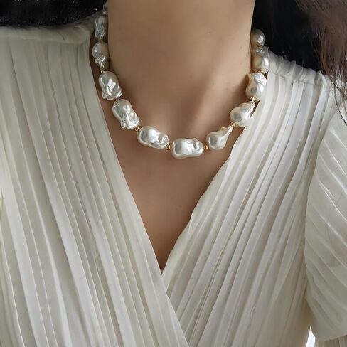 Pearl Necklaces for Women Pearl Y Lariat Necklace Long Pearl Bead Necklaces Adjustable Pearl Drop Necklace Trendy Fashion Jewelry in Kuwait