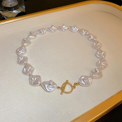 Pearl Necklaces for Women Pearl Y Lariat Necklace Long Pearl Bead Necklaces Adjustable Pearl Drop Necklace Trendy Fashion Jewelry in Kuwait