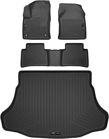 سجادات أرضية هاسكي لاينرز ويذربيتر | يناسب 2016 - 2022 تويوتا بريوس، 2017 - 2021 تويوتا بريوس برايم | الصف الأمامي والثاني، 3 قطع أسود - 98991 in Kuwait