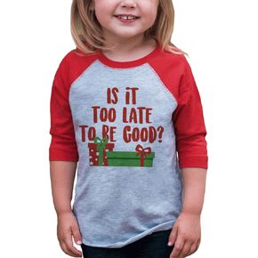 7 ate 9 Apparel Kid's Funny Christmas Shirt Red