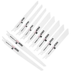 Garosa 10Pcs Saw Blade 6 Inch 8 Inch HSS Reciprocating Saw Blade Thick Metal Cutting Reciprocating Saw Blades High Speed Steel Wood Pruning Reciprocating Saw Blades for Carpentry Tool
