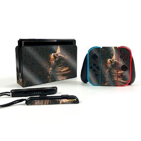 Carbon Fiber Gaming Skin Compatible with Nintendo Switch OLED - Fissure - Premium 3M Vinyl Protective Wrap Decal Cover - Easy to Apply | Crafted in The USA by MightySkins