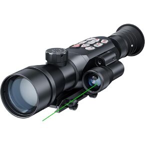 Night Vision Scope for Rifle Infrared Digital Night Vision Scope WiFi Reticle 50mm Lens Day/Night Hunting Scope with Range Finder Target Analysis,APP,32GB Video Record