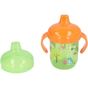 Alomejor Infant Sippy Cup Portable Cartoon Animal Pattern Baby Spill Proof Trainer Cup Birthday Gift 260ml(Green 260ml)