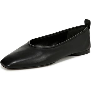 Vince Women's Vivian Classic Ballet Flat Black Leather 5.5 M