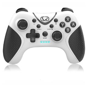 Cehensy Switch Controller,Bluetooth Switch Pro Controllers for Nintendo Switch/Lite/OLED/PC Window,PC Gaming Controller with Programmable Buttons,Wake up,Gyro Axis,Turbo,Dual Vibration, White