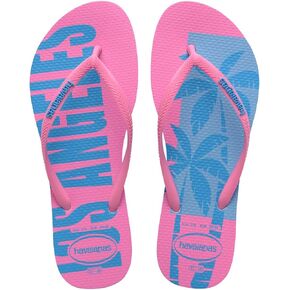 Havaianas for Women - Slim Postcard USA Flip Flops - Turquoise - 7/8