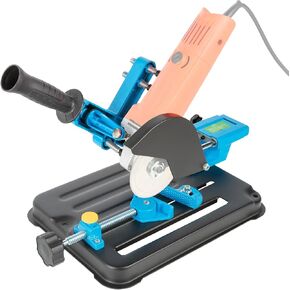 BEAMNOVA Upgraded Angle Grinder Stand Sliding Handle Universal Fixed Grinder Holder Bracket Adjustable 45 Degree Clamp with Protective Cover, Blue