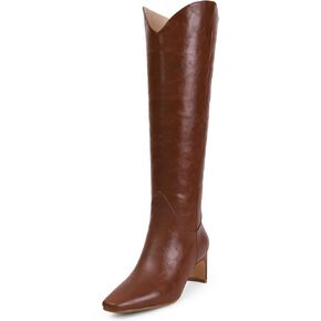 Knee High Boots for Women Square Toe and 2 IN Block Low Heel Boots Womens Fashion Long Boots