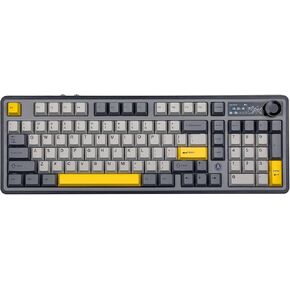 AJAZZ AK980 98% Mechanical Keyboard, BT5.0/USB-C/2.4GHz Wireless Gaming Keyboard, Hot Swappable Creamy Custom Keyboard with 1.14’’ TFT Screen, Knob, RGB for Win/Mac (Black, Gift V2 Switch)