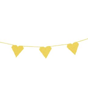 Stephan Baby Cotton Crochet Nursery Garland, Pink Hearts