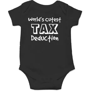 CBTwear World's Cutest Tax Deduction - Baby Clothes - Funny Newborn Bodysuit Outfits for Boys and Girls