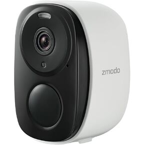 Zmodo Security Camera Wireless Indoor Outdoor, Rechargeable Battery Powered, 100° view 1080P HD Color Night Vision, AI Motion Detection, 2-Way Audio, IP65 Waterproof Cloud/SD Storage, Works with Alexa