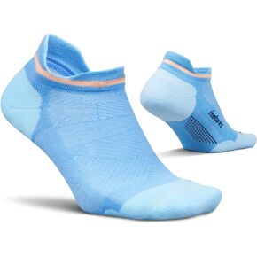 جوارب Feeture Elite Max Cushion No Show Tab للكاحل - جورب رياضي مع ضغط مستهدف - Blue Burst، L (زوج واحد) in Kuwait