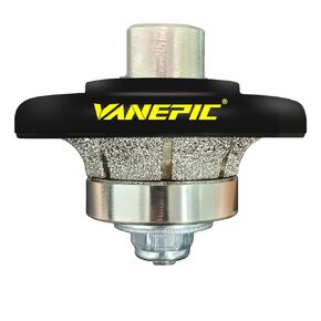 3/8 inch B10 Diamond Demi bullnose Half Bullnose Profile Wheel Diamond Hand Profiler Router Bit with 5/8-11 Thread for Grinder Polisher Granite Marble Concrete and Countertop Edge Shaping