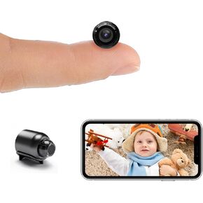 New Smallest Wireless WiFi Camera,HD1080P Mini Camera,Smart Home Camera,Portable Baby Monitor,Pet Camera Nanny Cam with Night Vision,Motion Detection,Cloud Storage for Security with iOS Android APP