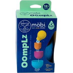 MOBI OOMPLZ - Water Toys, Baby Stacking Cups, Stacking Toys for Toddlers 1-3, Baby Bath Cups, Pool & Tub Toys, Water Play for Babies & Kids, Non Toxic Food Grade Silicone, BPA Free, for Boys & Girls