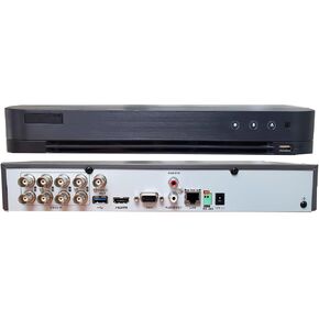 HIK 8CH 5MP DVR iDS-7208HQHI-M1/S AcuSense Series-8 Channel DVR Supports 5MP HD-TVI CVI AHD HD Analog Coax + up to 4 IP Channels H.265+ Compatible with Hikvision Hik-Connect APP (No HDD Included)