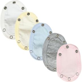 Holibanna 5pcs Romper Suit Extension Baby Jumpsuits Extenders Jumpsuits Extenders for Baby Bodysuit Extender Bodysuit Snap Extender Toddler Jumpsuits Extender Cotton
