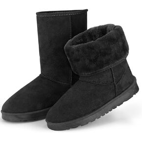 iMounTEK Snow Boots for Women Winter Snow Boots for Ladies Upgrade Warm Comfortable Waterproof Faux Suede Mid-Calf Boots Fur Warm Lining Shoes For Outside