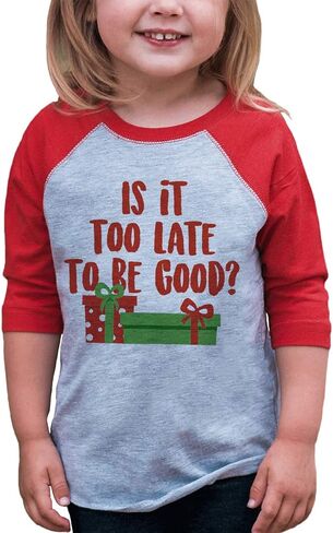 7 ate 9 Apparel Kid's Funny Christmas Shirt Red in Saudi Arabia