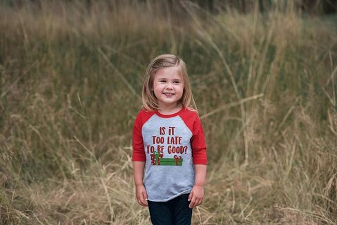 7 ate 9 Apparel Kid's Funny Christmas Shirt Red in Saudi Arabia