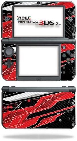 غلاف ألعاب مصنوع من ألياف الكربون متوافق مع جهاز Nintendo New 3DS XL (2015) - فوضى السباق - غطاء لاصق واقٍ من الفينيل 3M ممتاز - سهل التطبيق | صُنع في الولايات المتحدة الأمريكية بواسطة MightySkins in Kuwait