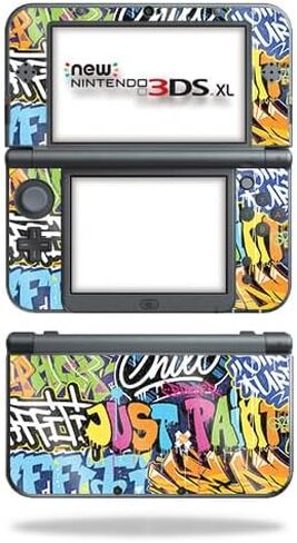 غلاف ألعاب مصنوع من ألياف الكربون متوافق مع جهاز Nintendo New 3DS XL (2015) - فوضى السباق - غطاء لاصق واقٍ من الفينيل 3M ممتاز - سهل التطبيق | صُنع في الولايات المتحدة الأمريكية بواسطة MightySkins in Kuwait