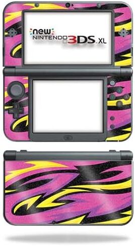 غلاف ألعاب مصنوع من ألياف الكربون متوافق مع جهاز Nintendo New 3DS XL (2015) - فوضى السباق - غطاء لاصق واقٍ من الفينيل 3M ممتاز - سهل التطبيق | صُنع في الولايات المتحدة الأمريكية بواسطة MightySkins in Kuwait