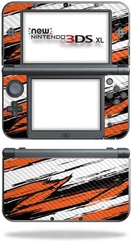 غلاف ألعاب مصنوع من ألياف الكربون متوافق مع جهاز Nintendo New 3DS XL (2015) - فوضى السباق - غطاء لاصق واقٍ من الفينيل 3M ممتاز - سهل التطبيق | صُنع في الولايات المتحدة الأمريكية بواسطة MightySkins in Kuwait