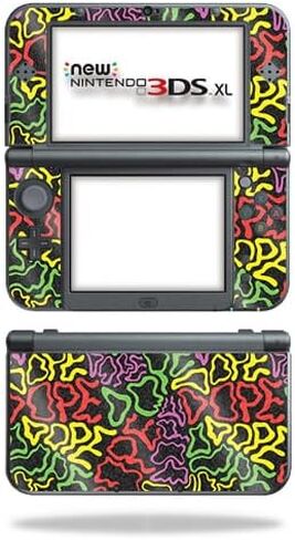 غلاف ألعاب مصنوع من ألياف الكربون متوافق مع جهاز Nintendo New 3DS XL (2015) - فوضى السباق - غطاء لاصق واقٍ من الفينيل 3M ممتاز - سهل التطبيق | صُنع في الولايات المتحدة الأمريكية بواسطة MightySkins in Kuwait