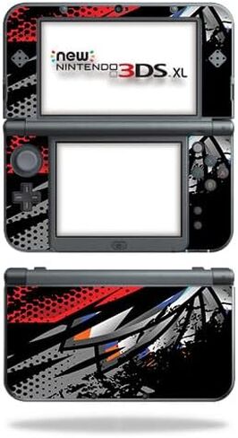 غلاف ألعاب مصنوع من ألياف الكربون متوافق مع جهاز Nintendo New 3DS XL (2015) - فوضى السباق - غطاء لاصق واقٍ من الفينيل 3M ممتاز - سهل التطبيق | صُنع في الولايات المتحدة الأمريكية بواسطة MightySkins in Kuwait