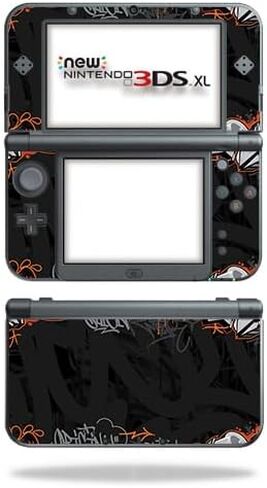 غلاف ألعاب مصنوع من ألياف الكربون متوافق مع جهاز Nintendo New 3DS XL (2015) - فوضى السباق - غطاء لاصق واقٍ من الفينيل 3M ممتاز - سهل التطبيق | صُنع في الولايات المتحدة الأمريكية بواسطة MightySkins in Kuwait
