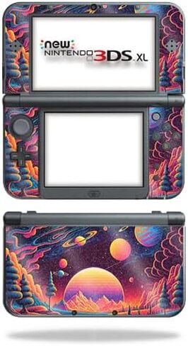 Carbon Fiber Gaming Skin Compatible with Nintendo New 3DS XL (2015) - Mushrooms - Premium 3M Vinyl Protective Wrap Decal Cover - Easy to Apply | Crafted in The USA by MightySkins in Saudi Arabia