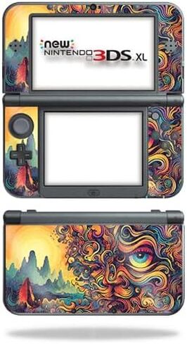 Carbon Fiber Gaming Skin Compatible with Nintendo New 3DS XL (2015) - Mushrooms - Premium 3M Vinyl Protective Wrap Decal Cover - Easy to Apply | Crafted in The USA by MightySkins in Saudi Arabia