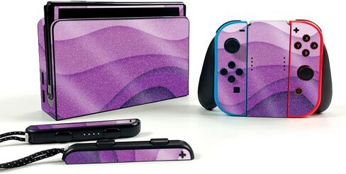 Glossy Glitter Gaming Skin Compatible with Nintendo Switch OLED - Out of Body - Premium 3M Vinyl Protective Wrap Decal Cover - Easy to Apply | Crafted in The USA by MightySkins in Saudi Arabia