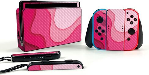 Glossy Glitter Gaming Skin Compatible with Nintendo Switch OLED - Out of Body - Premium 3M Vinyl Protective Wrap Decal Cover - Easy to Apply | Crafted in The USA by MightySkins in Saudi Arabia